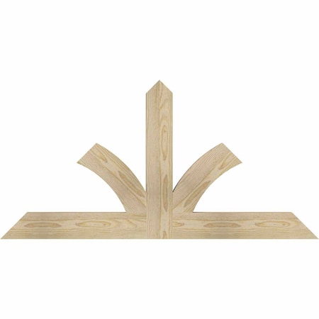 Ekena Millwork Richland Rough Sawn Timber Gable Bracket, Douglas Fir, 48"W x 24"H x 2"D x 4"F, 12/12 Pitch GBW048X24X0204RIC00RDF